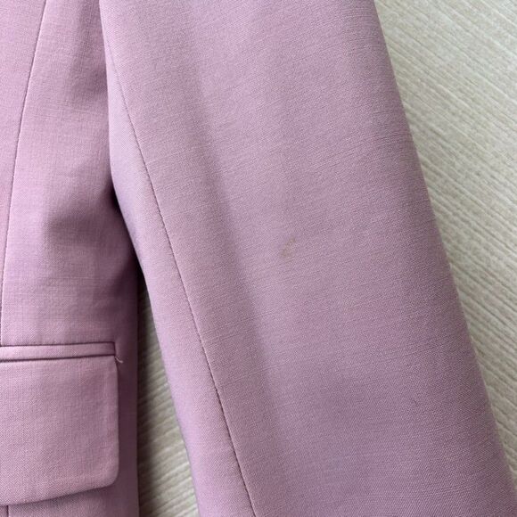 Theory Carissa Stretch Classic Dusty Lilac Two Button Suit Blazer Womens Size 6 - Picture 11 of 16